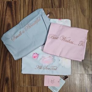 Ted Baker set Of three ALL SOR TED Laundry Bags New Pink Gray